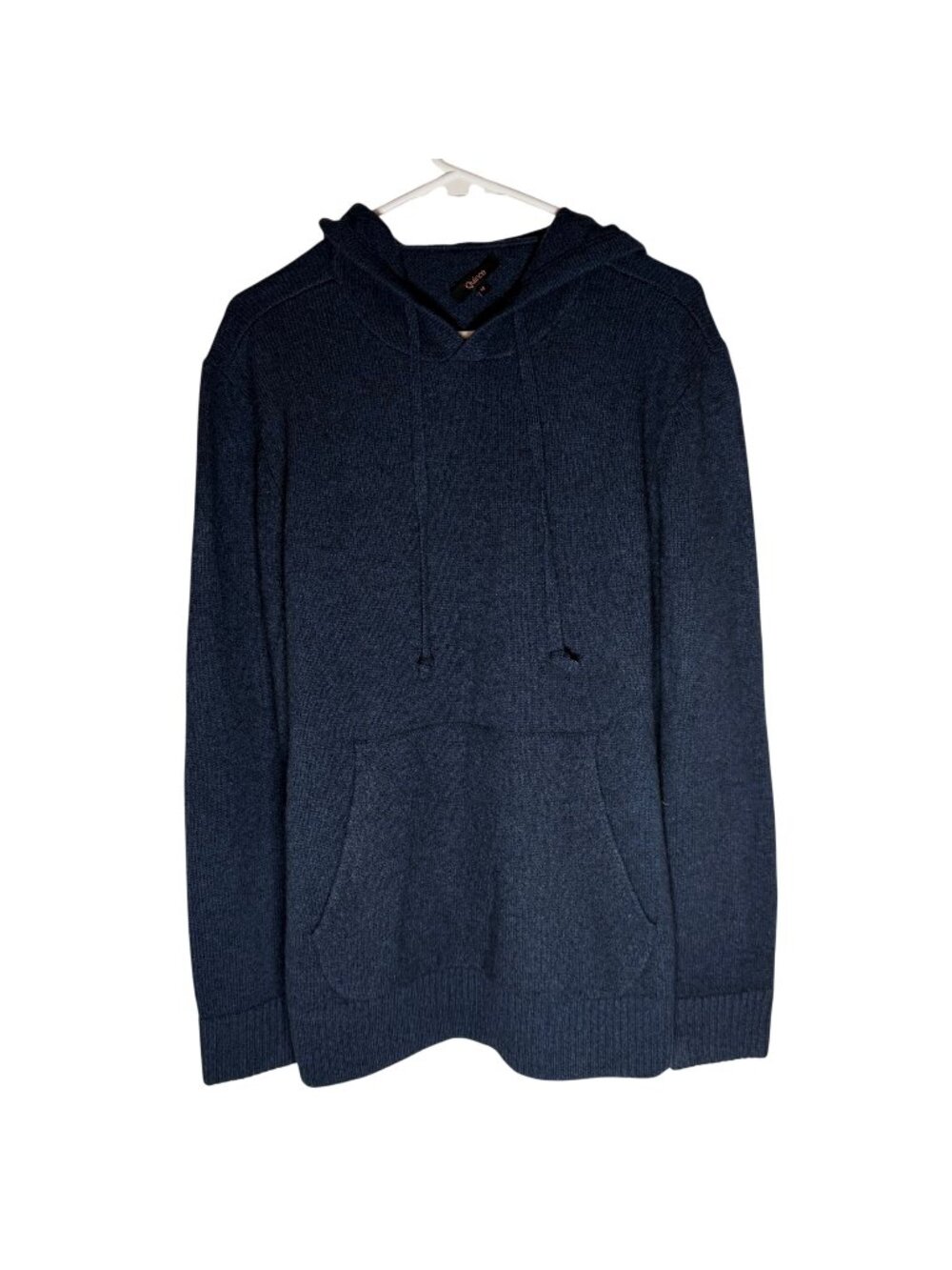 Quince 100% Yak Wool Pullover Hoodie Sweater Starry Night Navy Size M NWOT